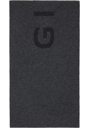 Givenchy Gray 'Givenchy' Double Face Knit Scarf