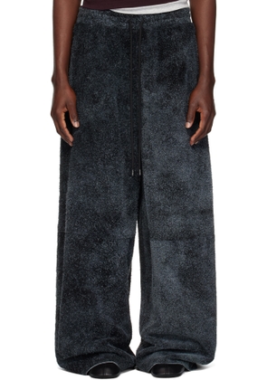 LU'U DAN Gray Raw-Cut Bontans Suede Pants