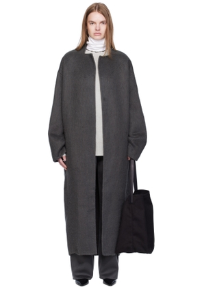 Arch The Gray Wool High-Neck Slim Coat