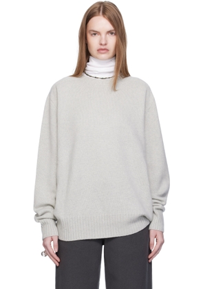 Arch The Gray Cashmere Relaxed Pullover Sweater