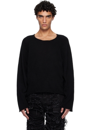 Swampgod Black Hand Knit Basic Sweater