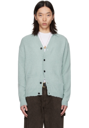 vowels Blue Shirt Cardigan