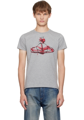 Vivienne Westwood Gray Drawn Orb Peru T-shirt