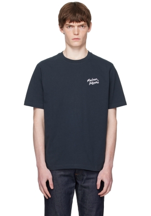 Maison Kitsuné Black 'Maison Kitsune' Handwriting Comfort T-shirt