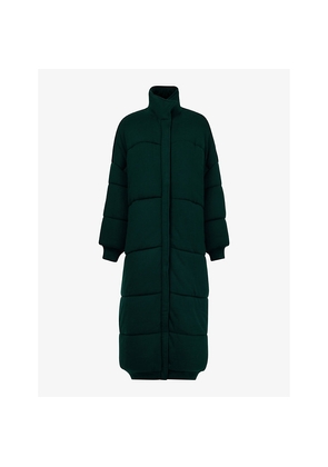 Womens Leem High-Neck Relaxed-Fit Quilted Knitted Farwa