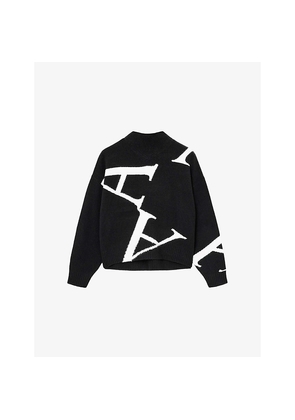 Womens Allsaints A Star High-Neck Stretch-Wool Blend Jumper