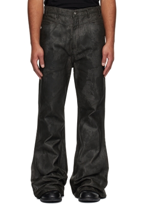 DET BLEV SENT Brown Waxed Montrose Jeans