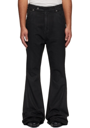 DET BLEV SENT Black Waxed Varet Jeans