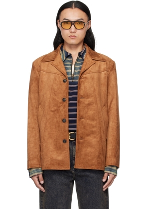 MMIC Tan Boulevard Faux-Suede Jacket
