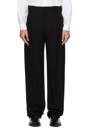 Mugler Black Heavy Fluid Trousers