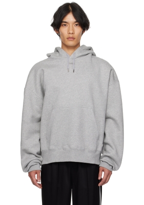 Mugler Gray Logo Hoodie
