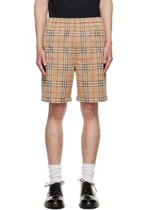 Burberry Beige Check Shorts