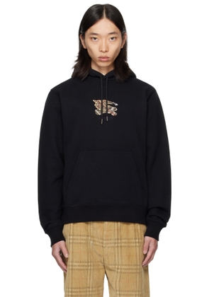 Burberry Black EKD Check Cotton Hoodie