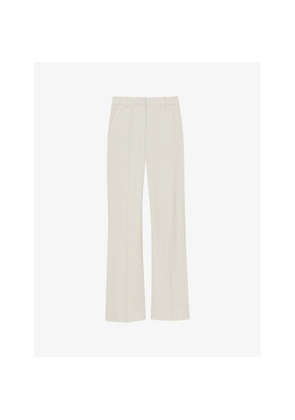 Womens Reiss Millie Wide-Leg Woven-Twill Trousers