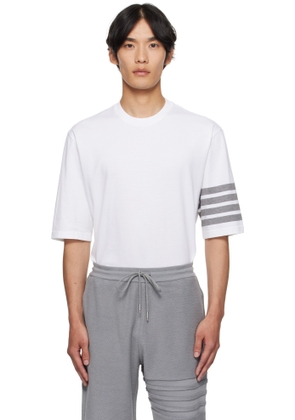Thom Browne White Jersey 4-Bar T-shirt