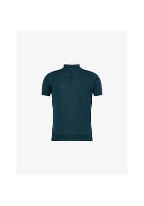 Mens John Smedley Payton Short-Sleeved Wool-Knit Polo Shirt