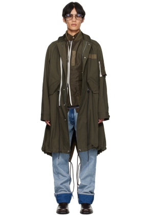 sacai Khaki Rip Stop Coat