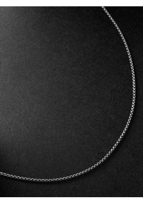 Alex Moss New York - 20-inch 14-Karat White Gold Box Chain Necklace - Men - Silver