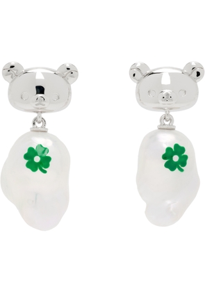 JIWINAIA Rilakkuma Edition Clover Baroque Pearl Earrings
