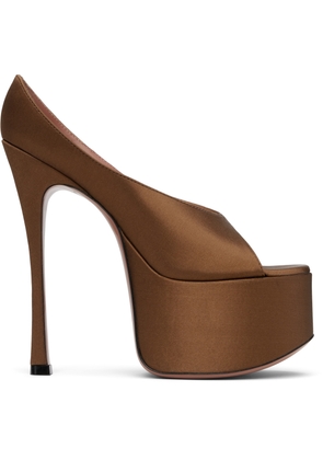 Amina Muaddi Brown Anok Plateau Heeled Sandals