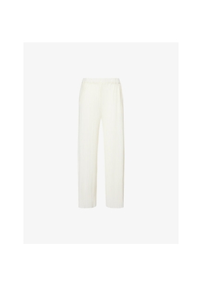 Womens Samsoe Samsoe Uma Wide-Leg Stretch-Polyester Trousers