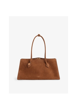 Womens Alaia Le Teckel Shiny-Grained Leather Tote Bag