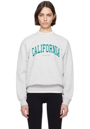 Sporty & Rich Gray 'California' Crewneck Sweatshirt