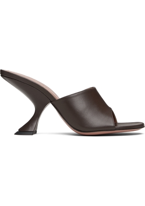 Amina Muaddi Brown Taylor 90 Heeled Sandals