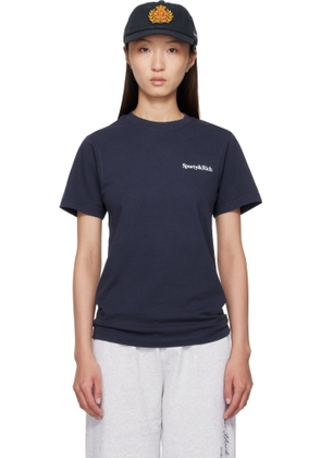 Sporty & Rich Navy 'Health is Wealth' T-shirt