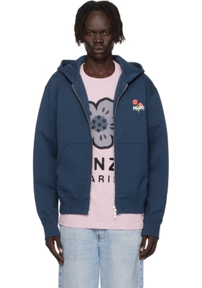 Kenzo Navy Kenzo Paris 'KENZO Archive Bouquet' Full-Zip Hoodie
