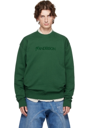 JW Anderson Green Logo Embroidery Sweatshirt