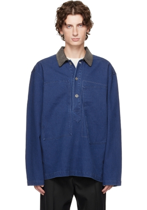 JW Anderson Blue Patch Pocket Denim Polo