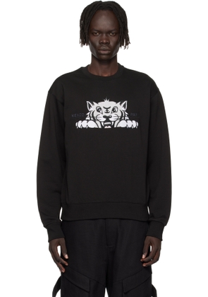 Kenzo Black Kenzo Paris 'KENZO Happy Tiger' Embroidered Sweatshirt