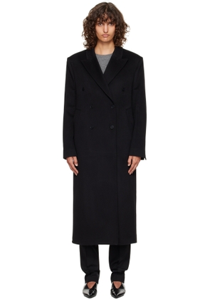 Loulou de Saison Black Rosco Double Breasted Long Coat
