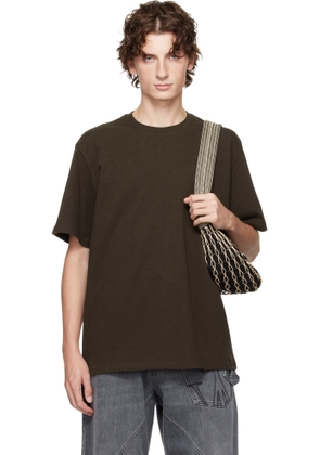 JW Anderson Brown Anchor Embroidery T-shirt