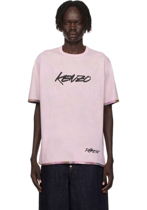 Kenzo Pink Kenzo Paris Futura 2000 Edition Reversible T-shirt