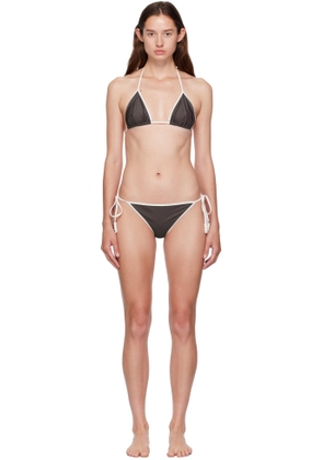 Bellini Bikini SSENSE Exclusive Brown & White Daphne Bikini