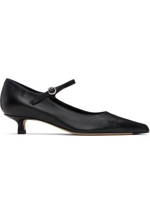 Aeyde Black Polina Mary-Jane Heels
