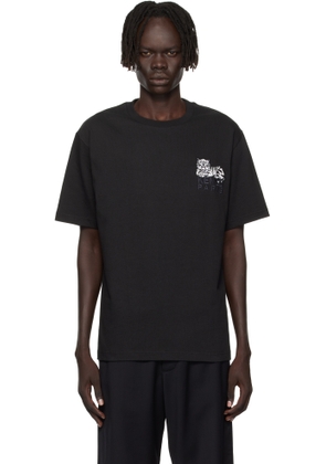 Kenzo Black Kenzo Paris 'KENZO Happy Tiger' Embroidered T-shirt
