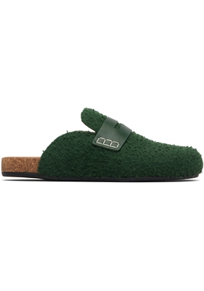 JW Anderson Green Felt Loafers