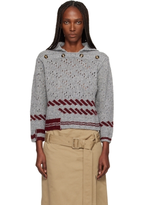 Meryll Rogge Gray Shetland Wool Shrunken Sailor Sweater