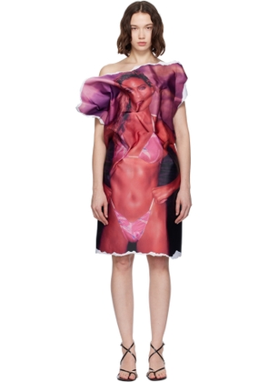 ABRA Red Poster Midi Dress