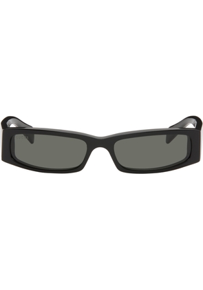 Gucci Black Fashion Show Rectangular Squared Sunglasses