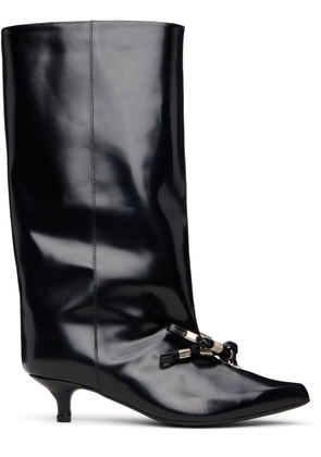 Toga Pulla Black Leather Tall Boots