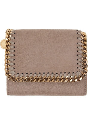 Stella McCartney Taupe Falabella Small Flap Wallet