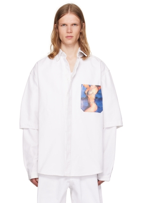 ABRA White Print Shirt