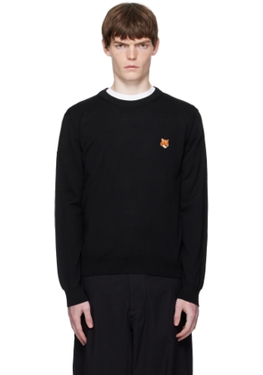 Maison Kitsuné Black Bold Fox Head Patch Regular Sweater