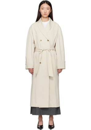 LE17SEPTEMBRE Beige Double-Breasted Trench Coat