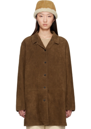 LE17SEPTEMBRE Tan Long Suede Jacket