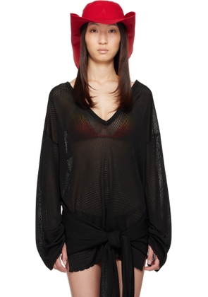 The Attico Red Embroidered Hat